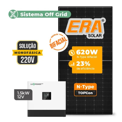 Gerador de Energia Solar Off Grid Interativo Luxpower Telhado Fibro Parafuso Metal - 1