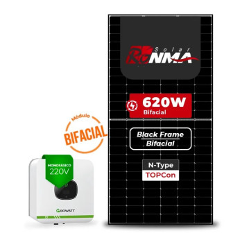 Gerador de Energia Solar On Grid Growatt Telhado Metálico Mini Trilho - 1