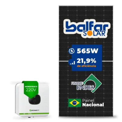 Gerador de Energia Solar On Grid Growatt Sem Estrutura - 1