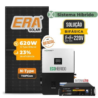 Gerador de Energia Solar Hibrido Luxpower com Bateria Telhado Fibro Parafuso Metal - 1