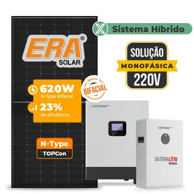Gerador de Energia Solar Off Grid Interativo Luxpower Telhado Metálico Mini Trilho - 1