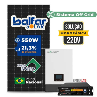 Gerador de Energia Solar Off Grid Interativo Luxpower Sem Estrutura - 1
