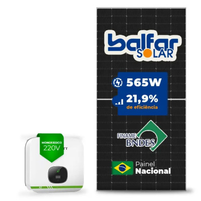 Gerador de Energia Solar On Grid Growatt Telhado Metálico Mini Trilho - 1