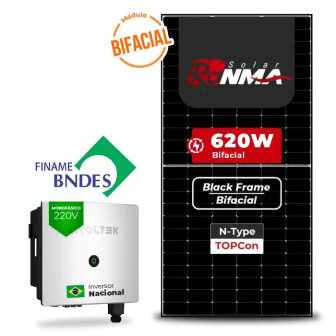 Gerador de Energia Solar On Grid Livoltek Finame Telhado Fibro Parafuso Madeira - 1