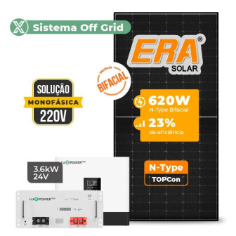 Gerador de Energia Solar Off Grid Interativo Luxpower Laje Inclinação - 1
