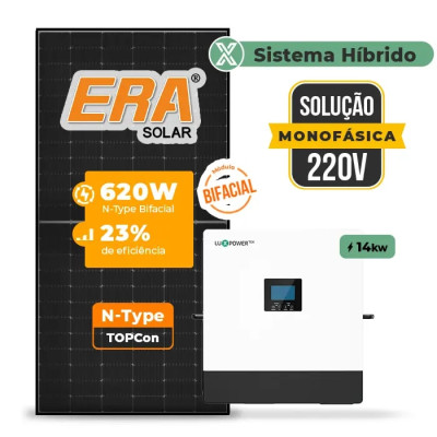 Gerador de Energia Solar Hibrido Luxpower sem Bateria Telhado Cerâmico Gancho - 1
