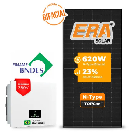 Gerador de Energia Solar On Grid Livoltek Finame Telhado Fibro Parafuso Metal - 1