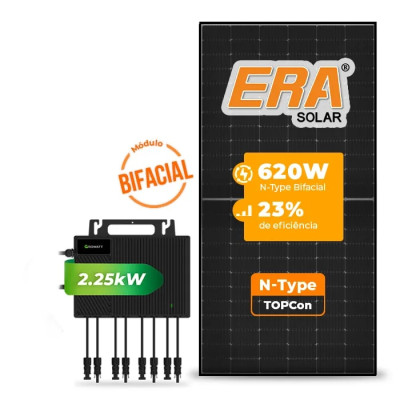 Gerador de Energia Solar Microinversor Growatt Laje Inclinação - 1