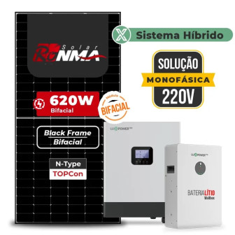 Gerador de Energia Solar Off Grid Interativo Luxpower Telhado Metálico Mini Trilho - 1