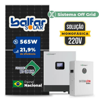 Gerador de Energia Solar Off Grid Interativo Luxpower Sem Estrutura - 1