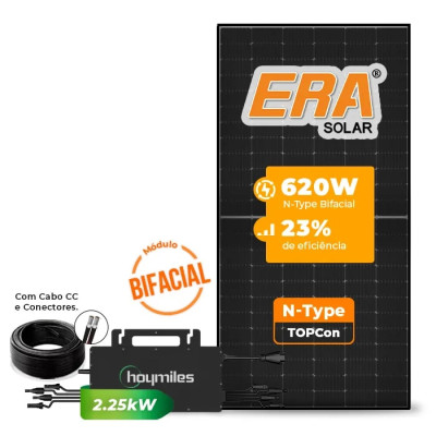 Gerador de Energia Solar Microinversor Hoymiles Telhado Metálico Mini Trilho - 1
