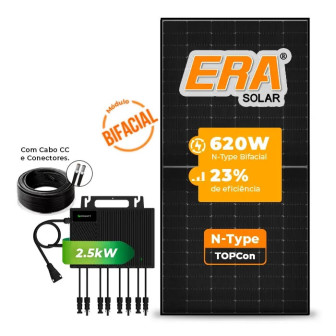 Gerador de Energia Solar Microinversor Growatt Telhado Fibro Parafuso Metal - 1