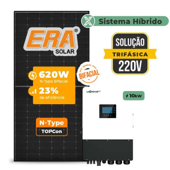 Gerador de Energia Solar Hibrido Luxpower sem Bateria Telhado Cerâmico Gancho - 1