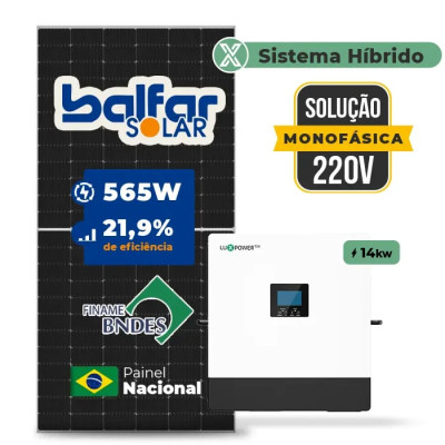Gerador de Energia Solar Hibrido Luxpower sem Bateria Sem Estrutura - 1