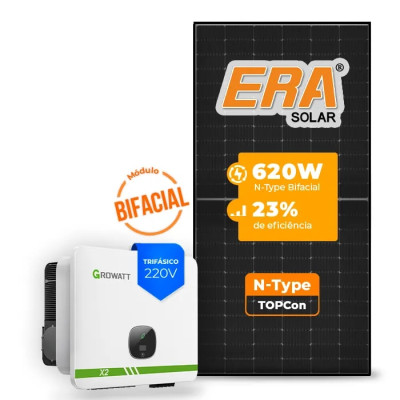 Gerador de Energia Solar On Grid Growatt Laje Inclinação - 1