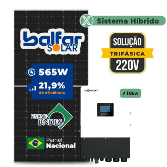 Gerador de Energia Solar Hibrido Luxpower sem Bateria Telhado Fibro Parafuso Metal - 1