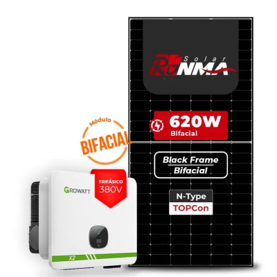 Gerador de Energia Solar On Grid Growatt Telhado Metálico Mini Trilho - 1