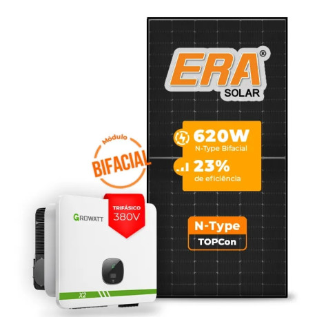 Gerador de Energia Solar On Grid Growatt Telhado Metálico Mini Trilho - 1