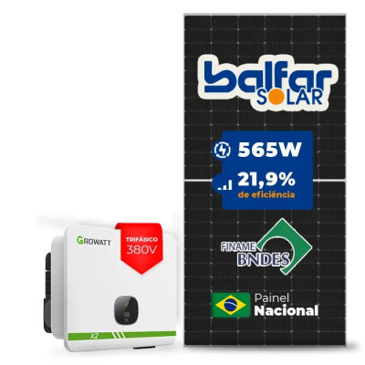 Gerador de Energia Solar On Grid Growatt Telhado Fibro Parafuso Madeira - 1