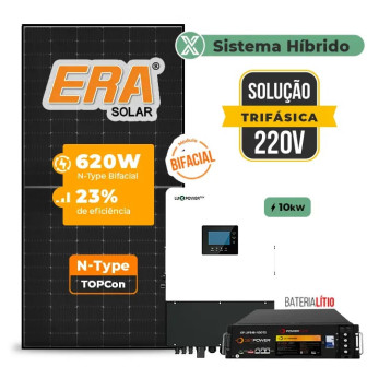Gerador de Energia Solar Hibrido Luxpower com Bateria Telhado Fibro Parafuso Metal - 1