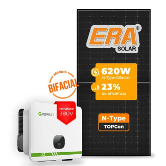 Gerador de Energia Solar On Grid Growatt Telhado Fibro Parafuso Metal - 1
