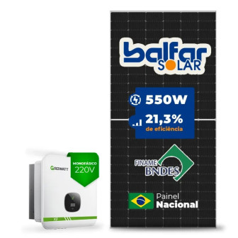 Gerador de Energia Solar On Grid Growatt Telhado Fibro Parafuso Metal - 1