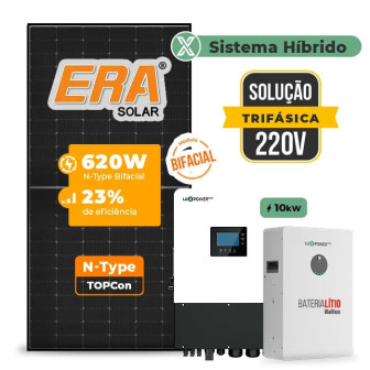 Gerador de Energia Solar Hibrido Luxpower com Bateria Telhado Fibro Parafuso Metal - 1