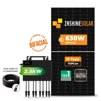 Gerador de Energia Solar Microinversor Growatt Telhado Cerâmico Gancho - 1