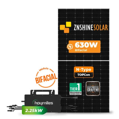Gerador de Energia Solar Microinversor Hoymiles Sem Estrutura - 1
