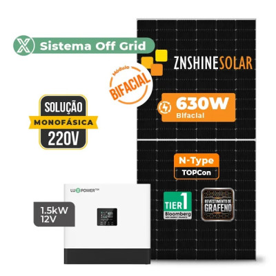 Gerador de Energia Solar Off Grid Interativo Luxpower Telhado Cerâmico Gancho - 1