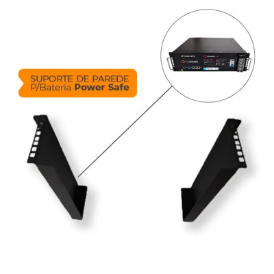 GP RACK-WALL SUPORTE FIXAÇÃO PAREDE PARA BATERIA 48V 100AH 3U - 1