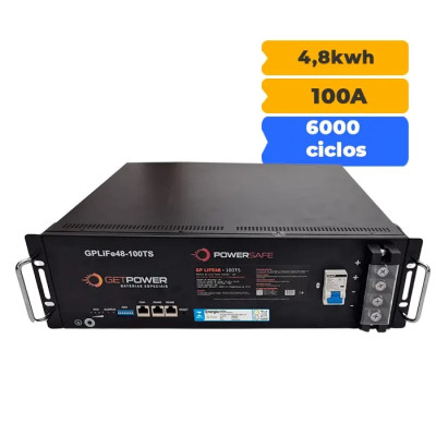 GPLIFE48-100TS RACK 4,8KWH 48V LITIO 100A 6.000 CICLOS - 1