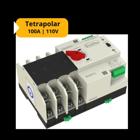CHAVE DE TRANSFERENCIA AUTOMATICA BRASILTEC 100A 110VA - 1