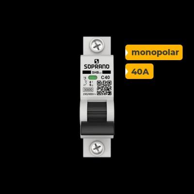 SHB1 GIII-C040A DISJUNTOR SOPRANO MONOPOLAR 40A - 1