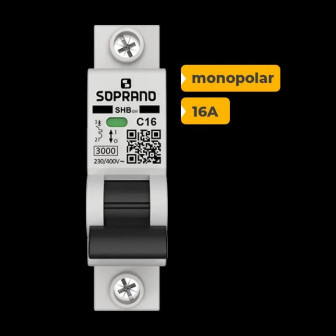 SHB1 GIII-C016A DISJUNTOR SOPRANO MONOPOLAR 16A - 1
