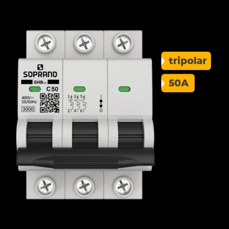 SHB3 GIII-C050A DISJUNTOR SOPRANO TRIPOLAR 50A - 1