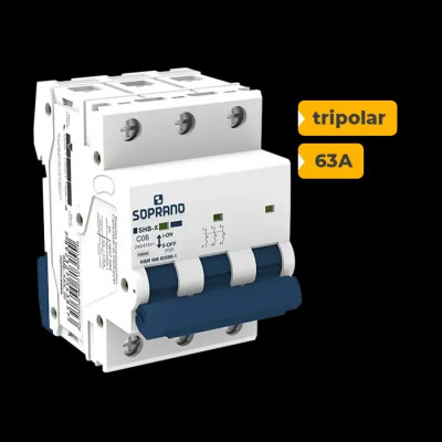 SHB3 X-C063A DISJUNTOR SOPRANO TRIPOLAR 63A - 1