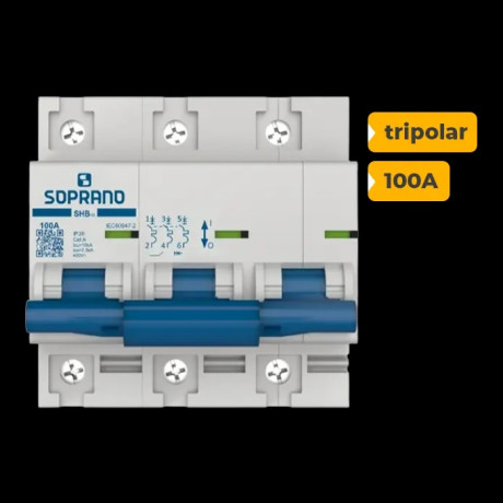 SHB3 HII-100A DISJUNTOR SOPRANO TRIPOLAR 100A - 1