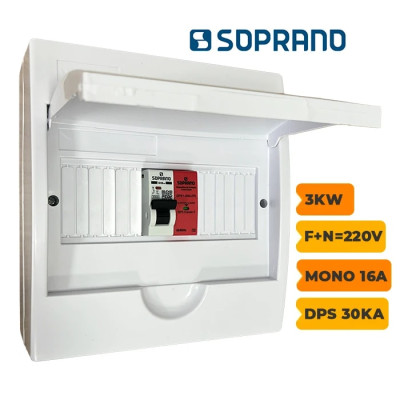 QUADRO CA SOPRANO MONOPOLAR 16A COM DPS 30KA 275V - 1