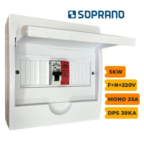 QUADRO CA SOPRANO MONOPOLAR 25A COM DPS 30KA 275V - 1
