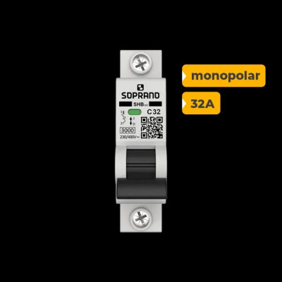 QUADRO CA SOPRANO MONOPOLAR 32A COM DPS 30KA 275V - 3