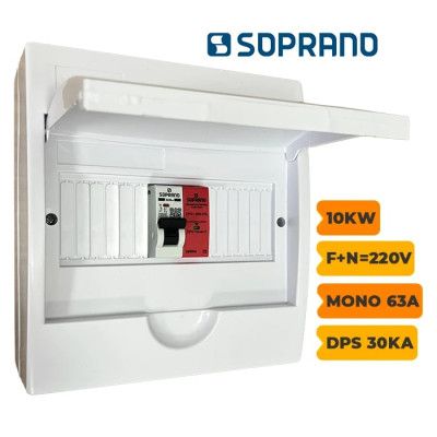 QUADRO CA SOPRANO MONOPOLAR 63A COM DPS 30KA 275V - 1