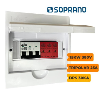 QUADRO CA SOPRANO TRIPOLAR 25A COM DPS 30KA 275V - 1