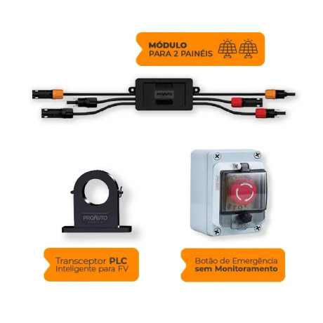 KIT RSD BOTÃO DE EMERGENCIA E COMUNICADOR PLC PARA 24 STRINGS - 1