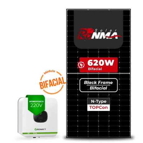 Gerador de Energia Solar On Grid Growatt Sem Estrutura - 1