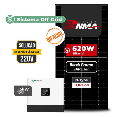Gerador de Energia Solar Off Grid Interativo Luxpower Sem Estrutura - 1