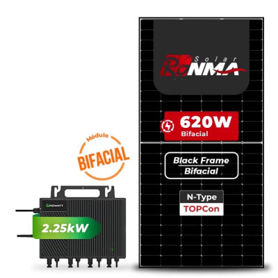 Gerador de Energia Solar Microinversor Growatt Sem Estrutura - 1
