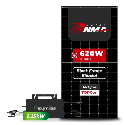 Gerador de Energia Solar Microinversor Hoymiles Telhado Fibro Parafuso Metal - 1