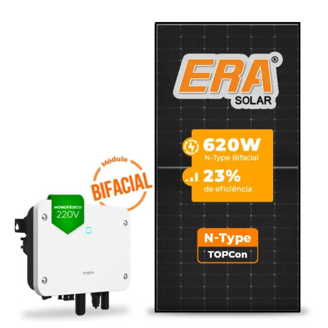 Gerador de Energia Solar On Grid Sungrow Telhado Fibro Parafuso Madeira - 1