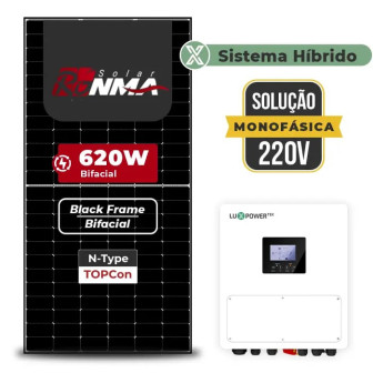 Gerador de Energia Solar Hibrido Luxpower sem Bateria Sem Estrutura - 1